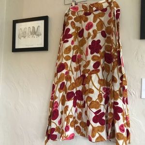 Long wrap floral skirt